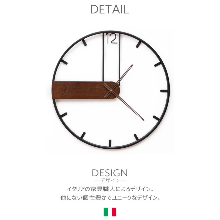 掛け時計 壁掛け 時計 北欧 モダン ミニマル シンプル デザイン 金属製