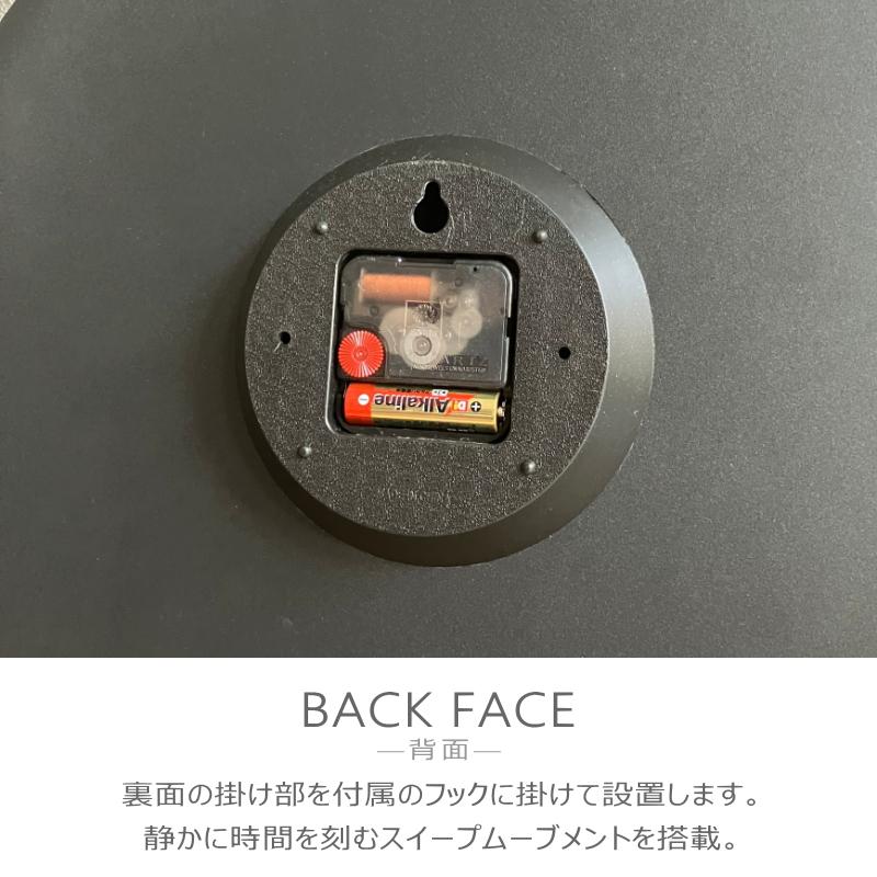 GMS03067 掛け時計 モダン 北欧 シンプル ミニマル デザイン おしゃれ アイアン ステンレス マットブラック シルバー 30cm 四角形 壁掛け 時計