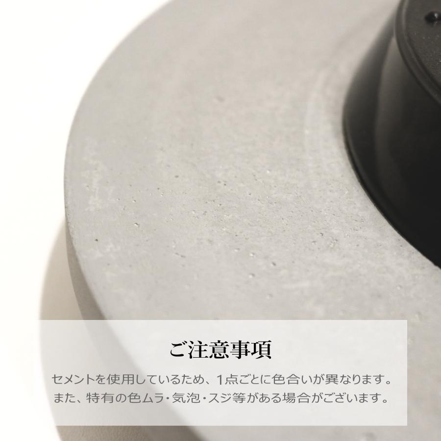 電波時計 掛け時計 シンプル モダン 北欧 デザイン セメント製 グレー