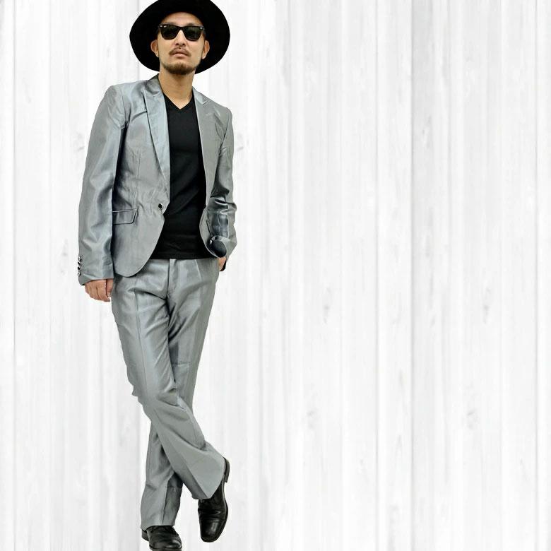 閉店セール】メンズ 上下セットスーツ 1Bテーラードジャケット