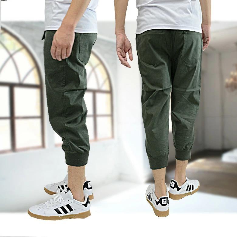 最大の割引 綿麻素材ストレッチリブクロップドパンツ おしゃれ メンズパンツ リネン 7分丈 ジョガーパンツ イージーパンツ コットンリネン 裾リブ 春夏 Aynaelda Com