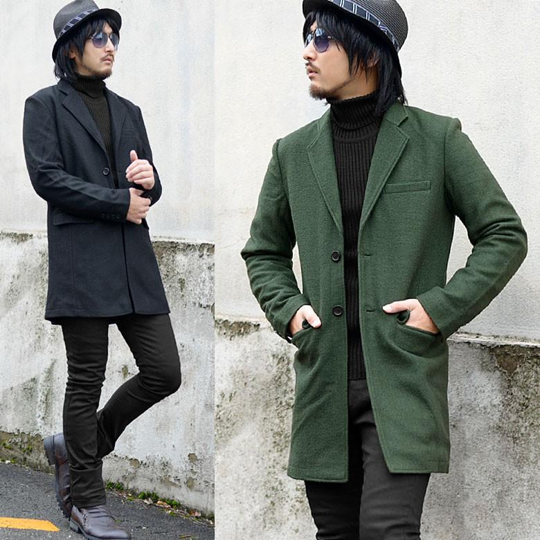 コート メンズ ウール混スライバーニットヘリンボーンチェスターコート チェスターフィールド ロング スライバーニット 1060 53 G H R Golden High Roller 通販 Yahoo ショッピング