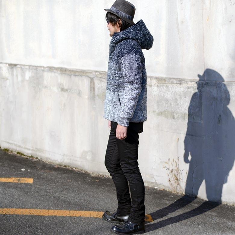 ケーブル編みグラデーション中綿ブルゾン ジャケット メンズ 冬 ニットジャケット ニットブルゾン ニット 中綿ジャケット アウター 1761 43 G H R Golden High Roller 通販 Yahoo ショッピング