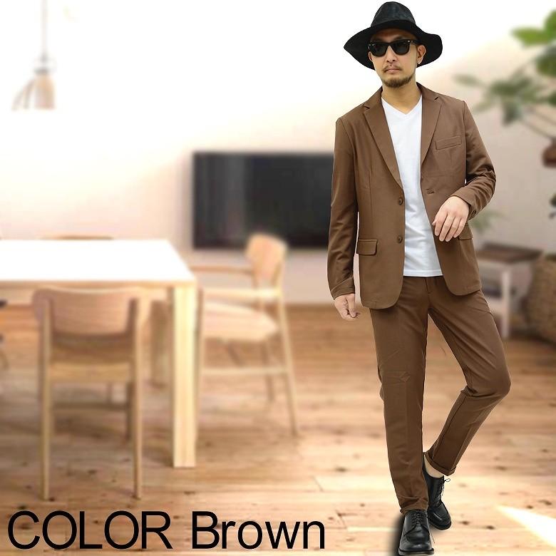 ストレッチ素材カジュアルスーツ セットアップ上下セット 上下セット メンズ カジュアル M L Ll Xl ブラック ネイビー ベージュ ブラウン G H R Golden High Roller 通販 Yahoo ショッピング