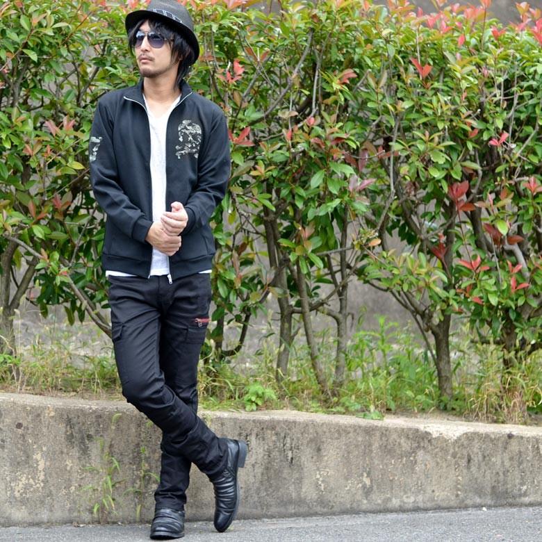 閉店セール】ラインストーン スカル ZIPブルゾン ジャケット