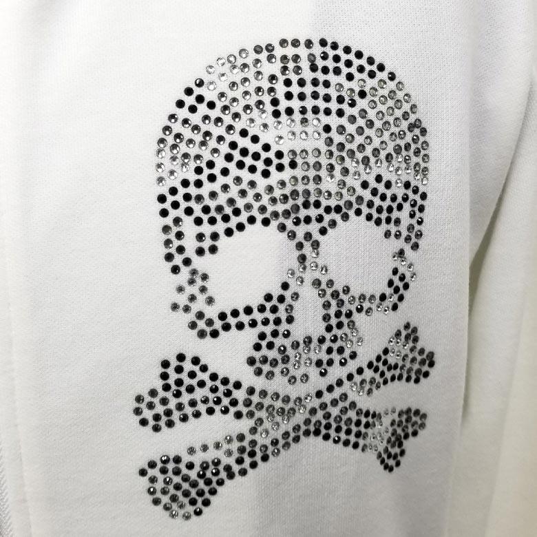 閉店セール】ラインストーン スカル ZIPブルゾン ジャケット