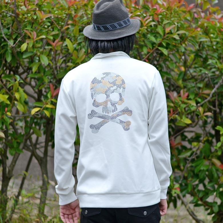 閉店セール】ラインストーン スカル ZIPブルゾン ジャケット