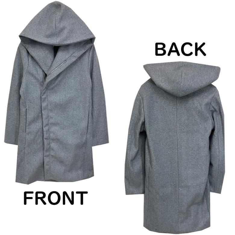 ★未使用★定価¥3,8万円【EDIFICE】M/メルトンフーデッドコート Super140's ウールフーデットコート