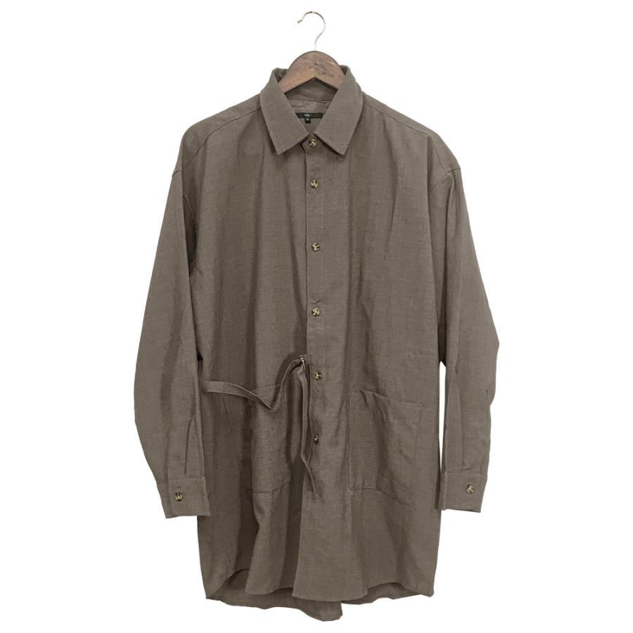 閉店セール】メンズ 長袖シャツ ロング丈シャツ オーバーサイズ