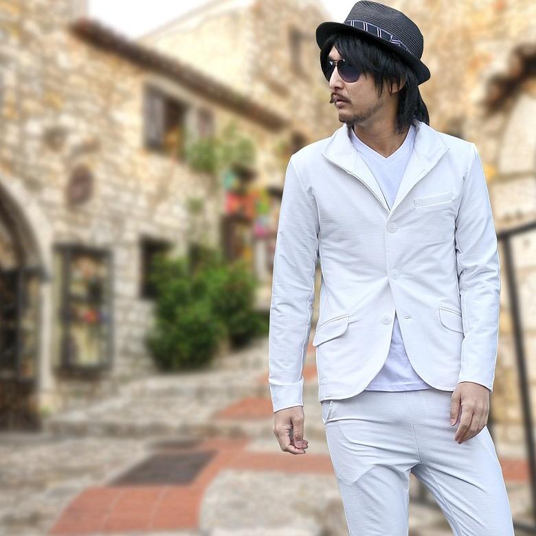 閉店セール】スーツ スラブ杢素材 セットアップ カジュアルスーツ