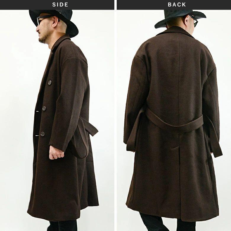 閉店セール】スーパーロング丈ウールタッチラップコート ロングコート