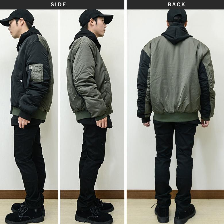 ビッグシルエット中綿MA-1ジャケット 中綿ジャケット MA1 ビッグシルエット中綿MA-1ジャケット 中綿ジャケット MA1