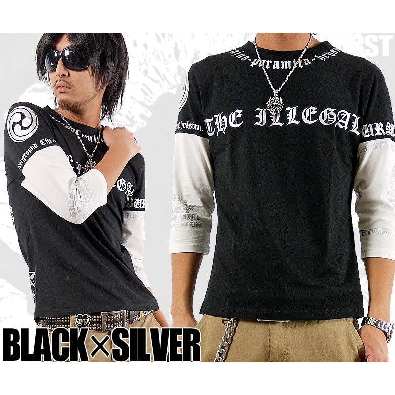 閉店セール】Tシャツ メンズ 6分袖Tシャツ 悪羅悪羅 ティー