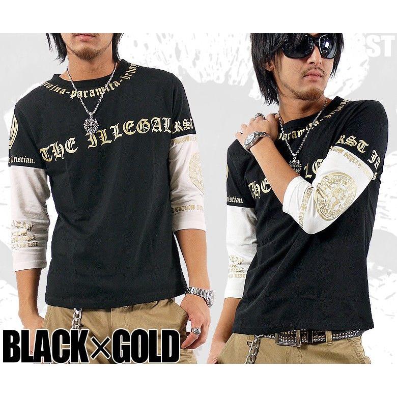 閉店セール】Tシャツ メンズ 6分袖Tシャツ 悪羅悪羅 ティーシャツ