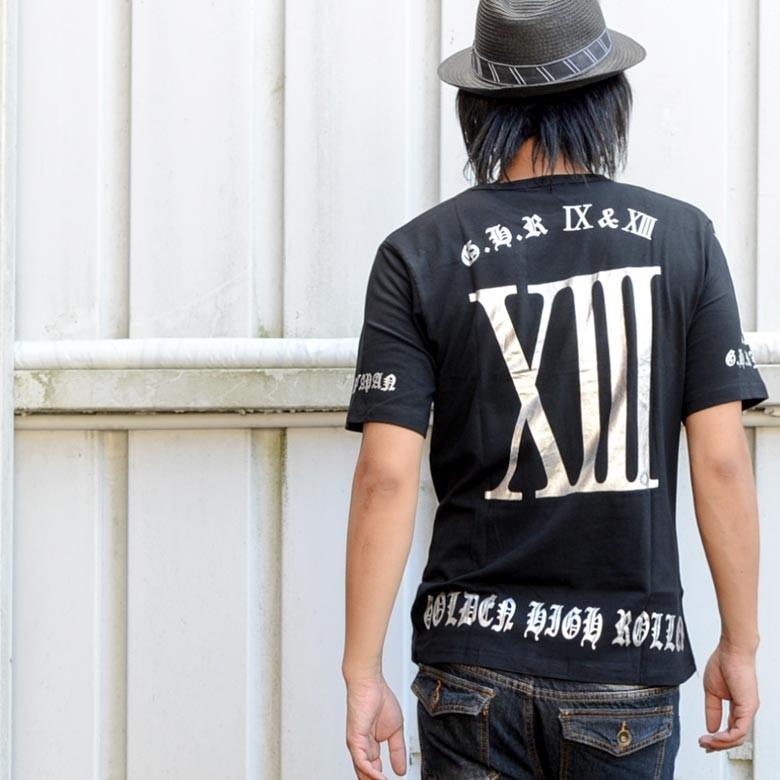 閉店セール】メンズ 半袖Tシャツ サーティーンプリント 13 ビッグ