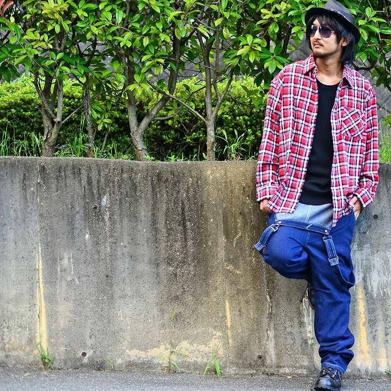 メンズバイカラーデニムサロペットカジュアルおしゃれ着回し BEATJIVE つなぎ デニム オールインワン メンズ おしゃれ ツナギ