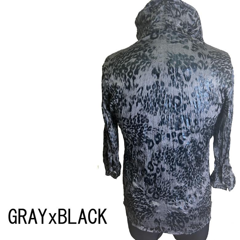 TORNADO MART シャツ　レオパード　ピンク　ブラック　シワ加工　お兄 TORNADO MART シャツ レオパード ピンク ブラック シワ加工 お兄