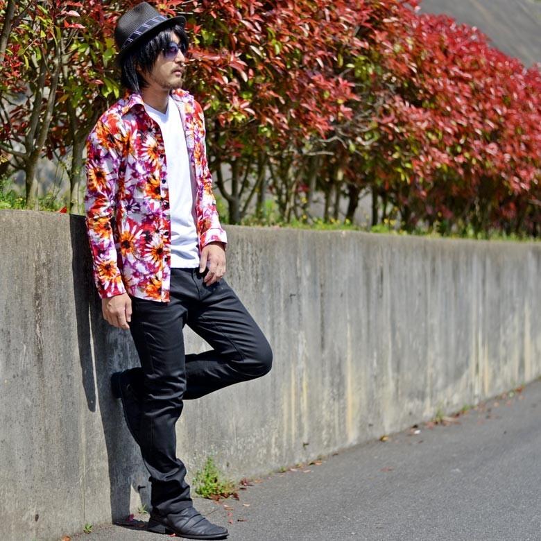 メンズ ラグジュアリー 襟 袖 ワイヤー入り 花柄 総柄 長袖 シャツ フラワー柄 花柄シャツ 秋物 春物 秋冬物 秋服 秋冬物 メンズファッション Buj 0026 G H R Golden High Roller 通販 Yahoo ショッピング