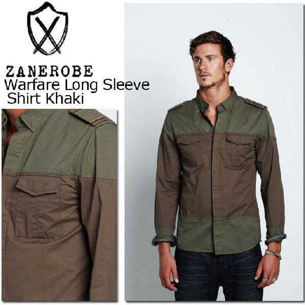 ZANEROBE (ゼインローブ) "Warfare Long Sleeve Shirt Khaki" ウォーファースロングスリーブシャツカーキ | ZANEROBE