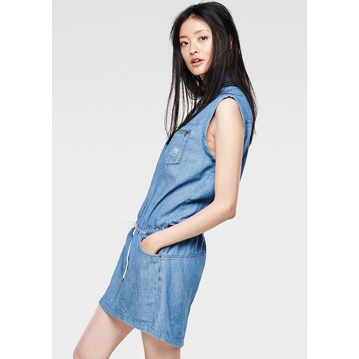 G-STAR RAW (ジースターロー）MIGE GS S/LESS DRESS (ミッジ GS スリーブレス ドレス) ノースリーブドレス5オンスデニム｜giamb｜04