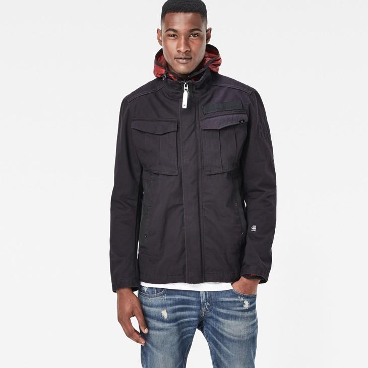 ジャケット・アウター gstar raw E LINER OVERSHIRT G-STAR RAW (ジースターロゥ) Rovic Hooded Liner Overshirt