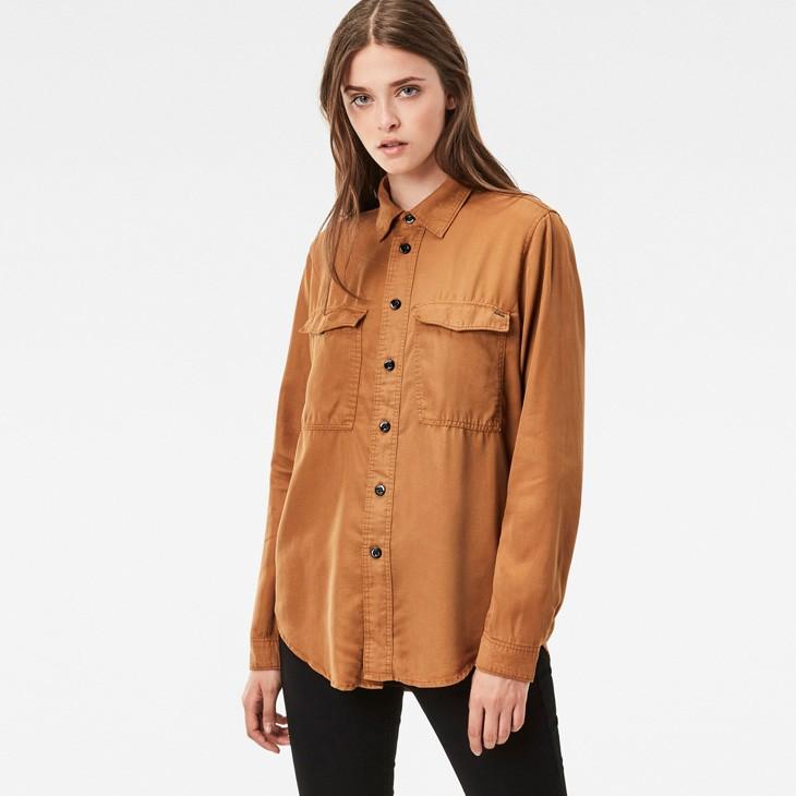G-STAR RAW (ジースターロゥ) Rovic Boyfriend Shirt (ロービック ボーイフレンド シャツ) ボーイフレンドフィット テンセル ミリタリーシャツ G-STAR RAW (ジースターロゥ) Rovic Boyfriend Shirt