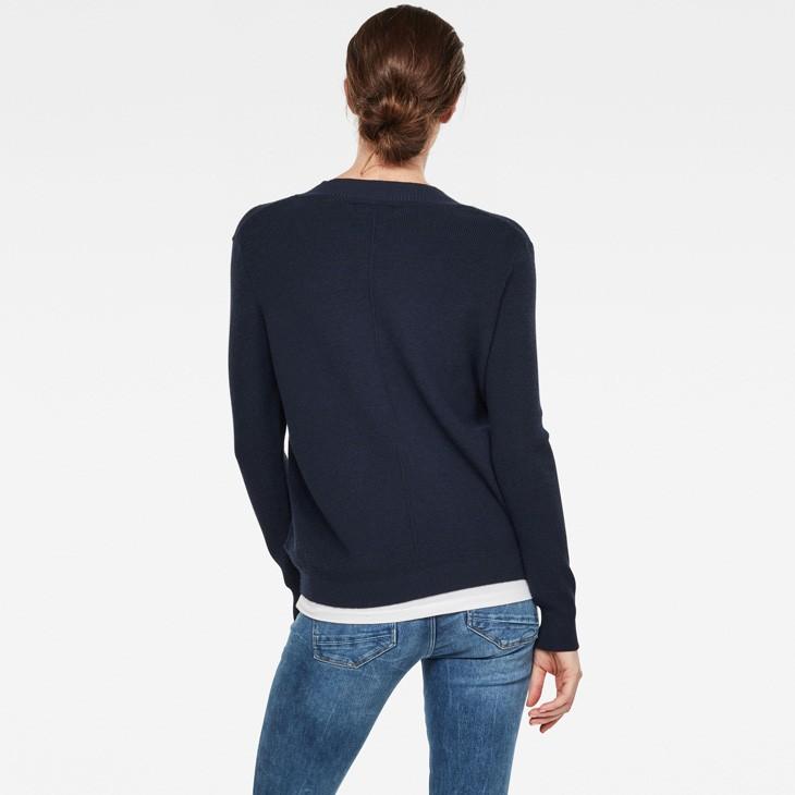 G-STAR RAW (ジースターロゥ) Knitr Knitted Sweater (ニットニットセーター) アジアンサイズ ストレートフィット Vネックセーター G-STAR RAW (ジースターロゥ) Knitr Knitted Sweater (ニット