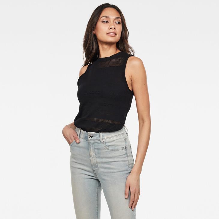G-STAR RAW (ジースターロゥ) Inqar Tanktop Slim R Mesh Knitted Top (インカー タンクトップスリムRメッシュニットトップ) スリムフィット タンクトップ G-STAR RAW (ジースターロゥ) Inqar Tanktop Slim R Mesh