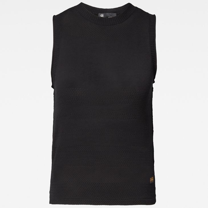 G-STAR RAW (ジースターロゥ) Inqar Tanktop Slim R Mesh Knitted Top 