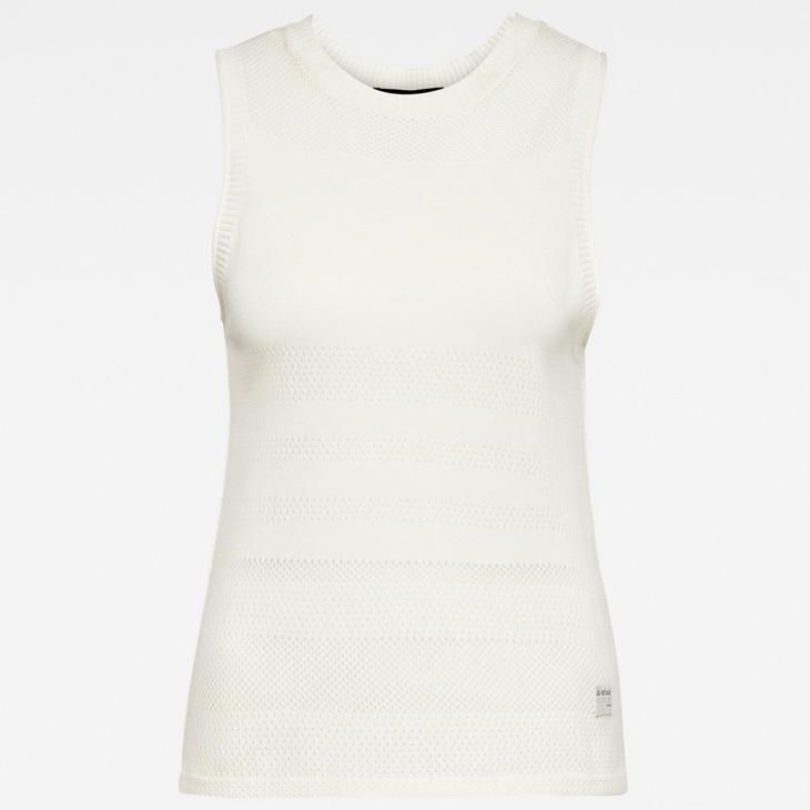 G-STAR RAW (ジースターロゥ) Inqar Tanktop Slim R Mesh Knitted Top (インカー タンクトップスリムRメッシュニットトップ) スリムフィット タンクトップ G-STAR RAW (ジースターロゥ) Inqar Tanktop Slim R Mesh