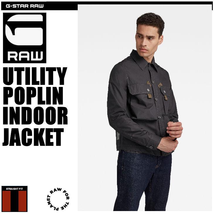 G-STAR RAW (ジースターロゥ) UTILITY POPLIN INDOOR JACKET（ユウティリティー ポプリン インドア  ジャケット)サステナブル ミリタリージャケット :d19649:GIAMB - 通販 - Yahoo!ショッピング
