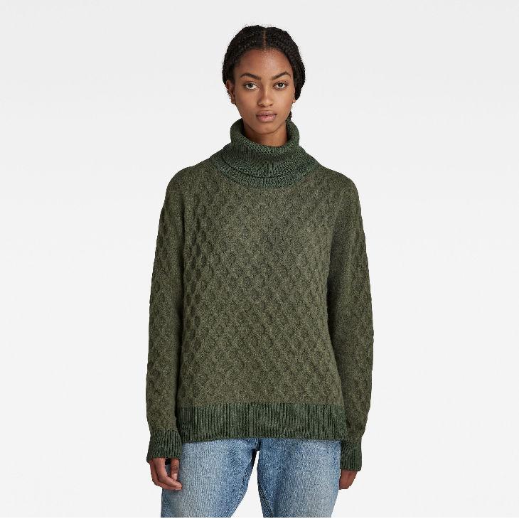 G-STAR RAW (ジースターロゥ) CABLE TURTLE KNIT(ケーブルタートル