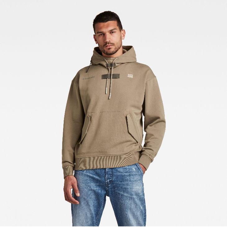 ジースターロゥ　フーディー パーカー スウェット メンズ ストレートフィット G-STAR RAW (ジースターロゥ) Varsity Felt Hooded Sweater (バー