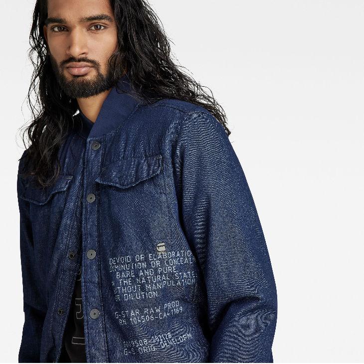 G-STAR RAW (ジースターロゥ) BOMBER COLLAR OVERSHIRT (ボンバー