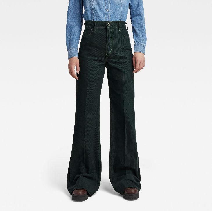 送料込★G-Star★ハイウエスト Deck Ultra Wide デニム Deck Ultra High Wide Leg Jeans | Dark blue | G-STAR® US