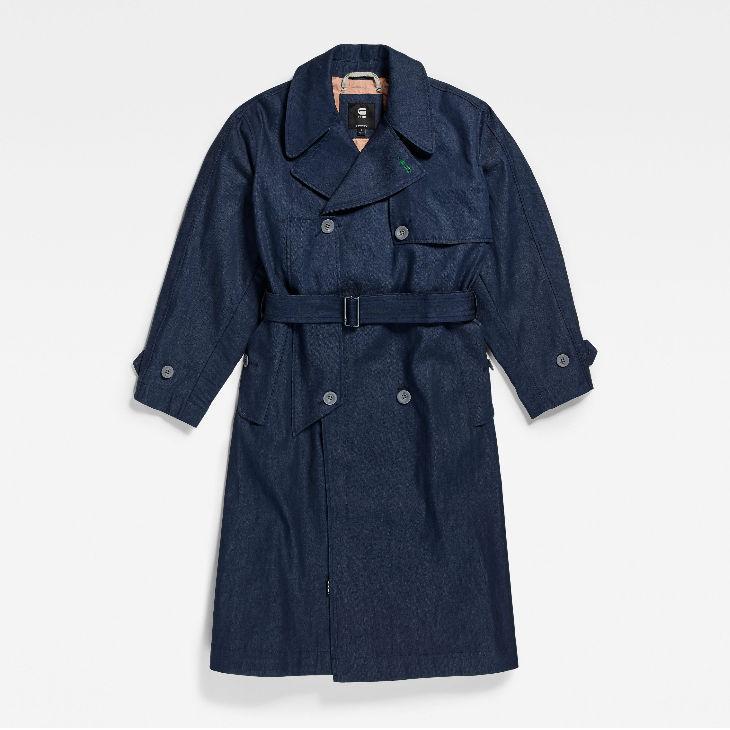 G-STAR RAW デニムトレンチコート G-STAR RAW (ジースターロー) HIGH TRENCH (スリムマイナー