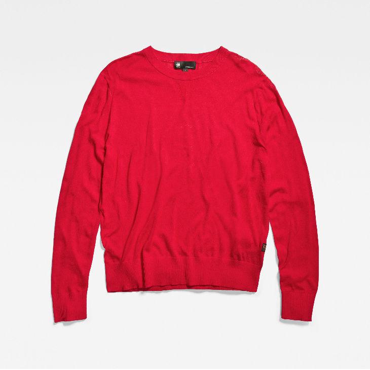 G-STAR RAW (ジースターロゥ) Core Knit （コアニット） ハイゲージ ニット クルーネック セーター G-STAR RAW (ジースターロゥ) Core Knit （コアニット