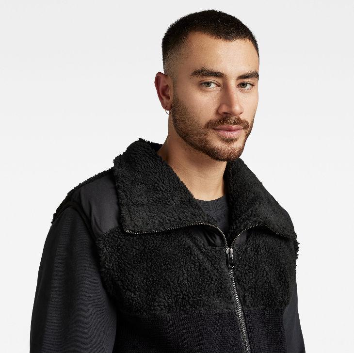 G-STAR RAW (ジースターロゥ) DAST SHEARLING KNITTED BODYWARMER 