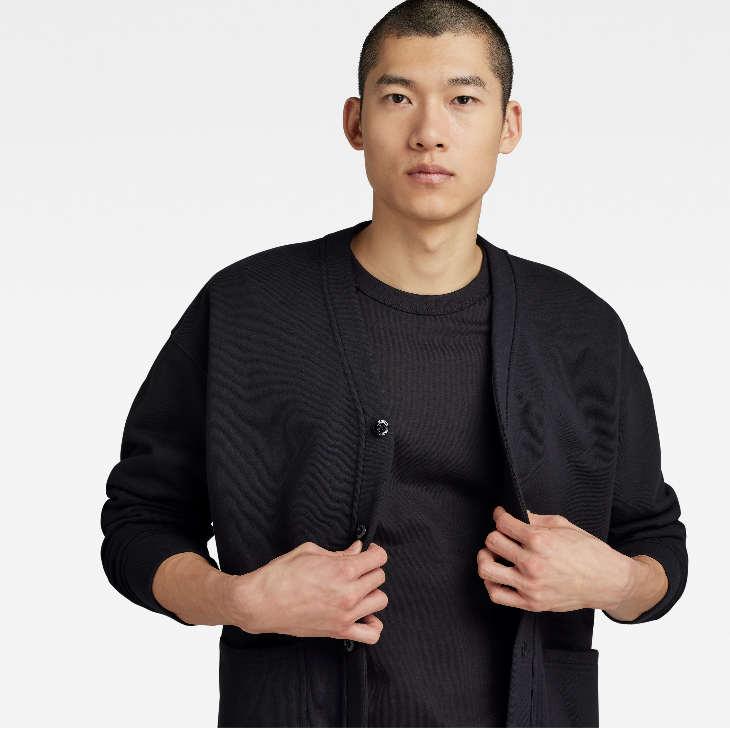 G-STAR RAW (ジースターロゥ) ESSENTIAL CARDIGAN RELAXED SWEATER 