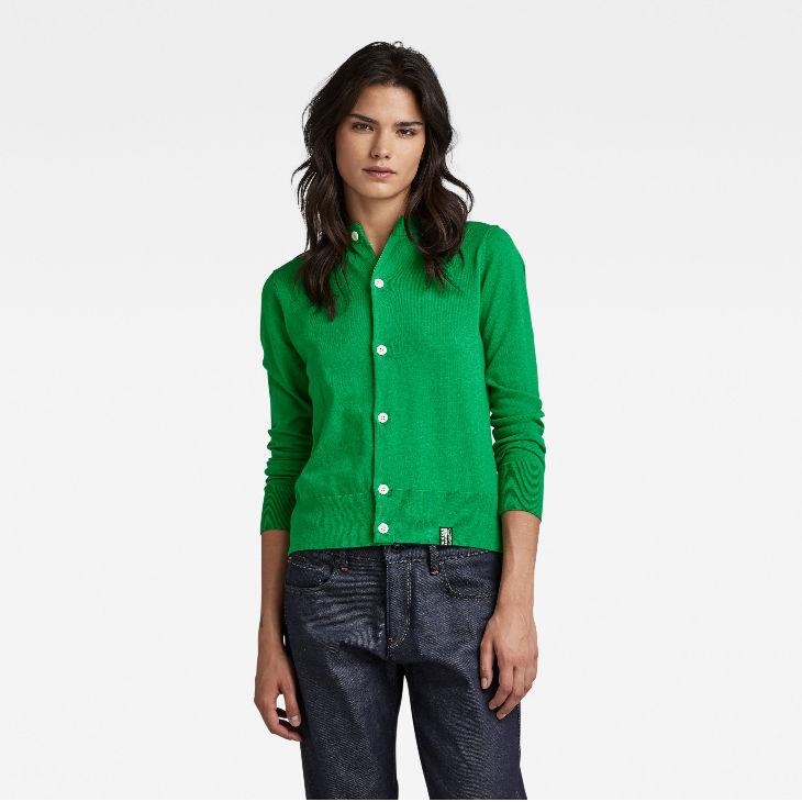 Cardigan Donna G-STAR Essential Slim Knit, Maglia A Costine Con Bottoni, Taglia 36 IT