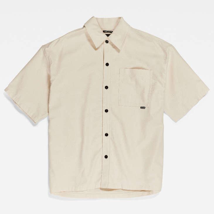 G-STAR RAW (ジースターロゥ) 1 POCKET BOXY SHIRT（1ポケット ボクシー シャツ）サステナブル オーバーサイズフィット シャツ｜giamb｜02