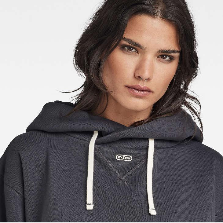 G-STAR RAW (ジースターロゥ) HOODED SWEAT DRESS LOOSE (フード付きスウェットドレス ルーズ) サステナブル フードワンピース｜giamb｜06