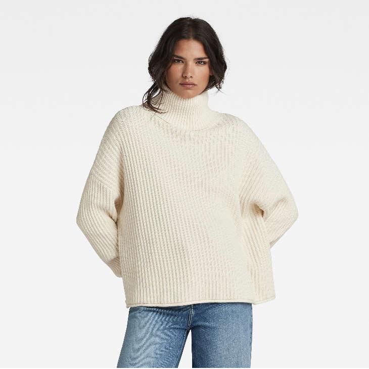 archivio GOLF ストーンロゴ　タートルネックセーター　36 JIGGYS SHOP セーター ニット ビッグワッフル編みタートルネック