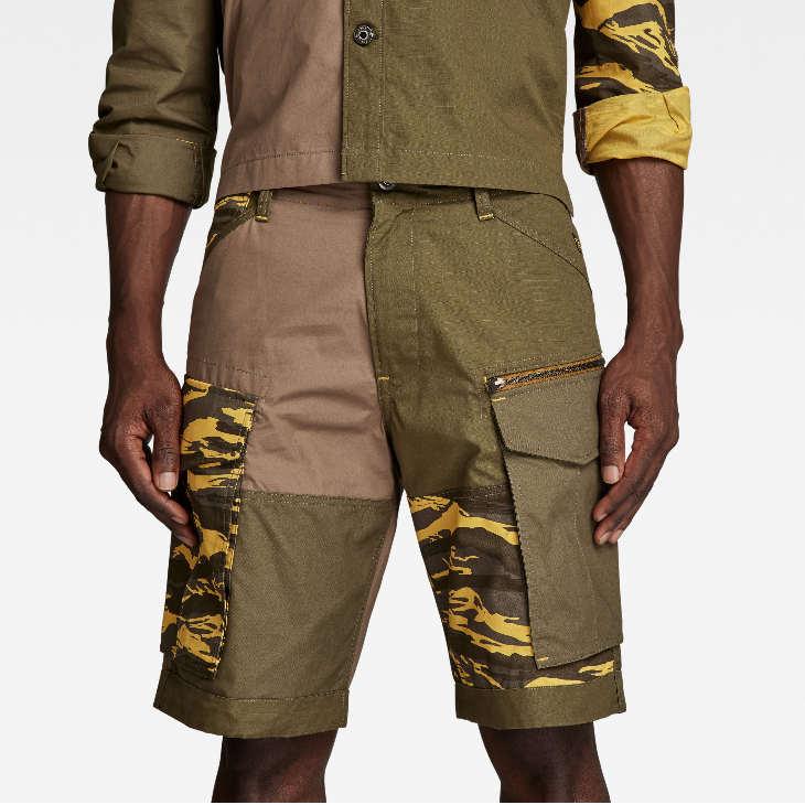 G-STAR RAW (ジースターロゥ) ROVIC MIX ZIP RELAXED SHORTS (ロー 