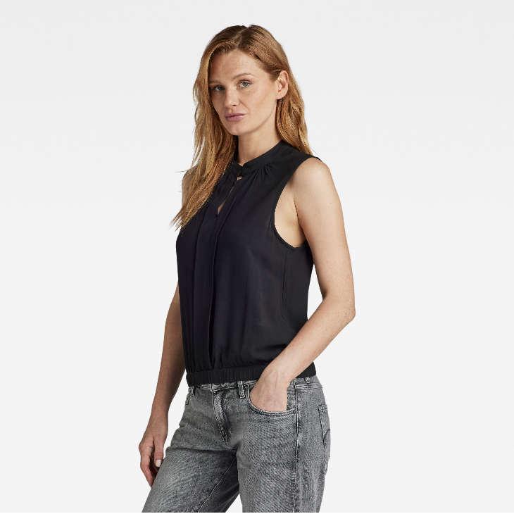 G-STAR RAW (ジースターロゥ) STAND UP COLLAR TOP (スタンドカラー 