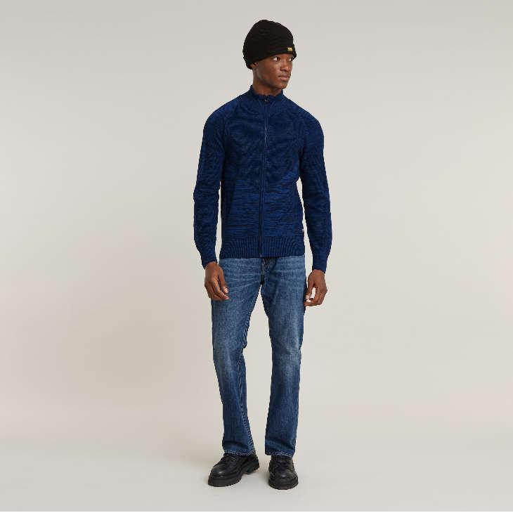 G-STAR RAW (ジースターロゥ) 3D BIKER ZIP THROUGH KNITTED SWEATER