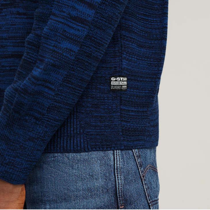 G-STAR RAW (ジースターロゥ) 3D BIKER ZIP THROUGH KNITTED SWEATER 