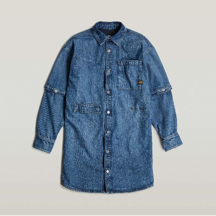 G-STAR RAW (ジースターロゥ) Modular Shirt Dress (モジュラーシャツ 