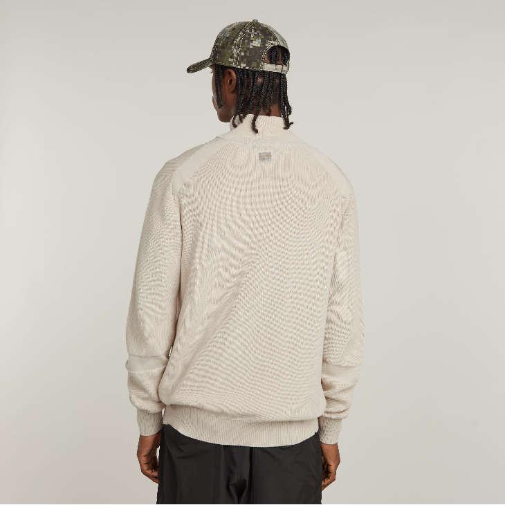 G-STAR RAW (ジースターロゥ) DETAILED KNITTED ZIP THRU SWESTER 