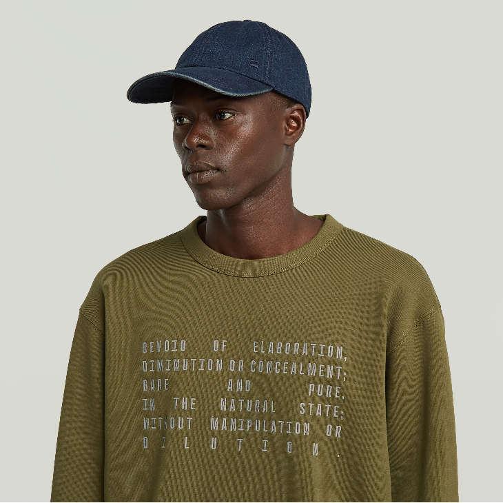 G-STAR RAW (ジースターロゥ) TEXT GRAPHIC SWEATER (テキスト